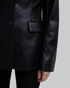 Faux-Leather Long Jacket image 5
