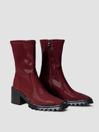 High Sheen High Heel Boots - Burgundy, 7 image
