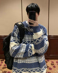 Vintage Loose-Cut Crew Jumper - Dusty blue, M image