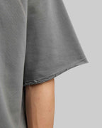 Stitch-Patterned Raw-Edge Tee image 4