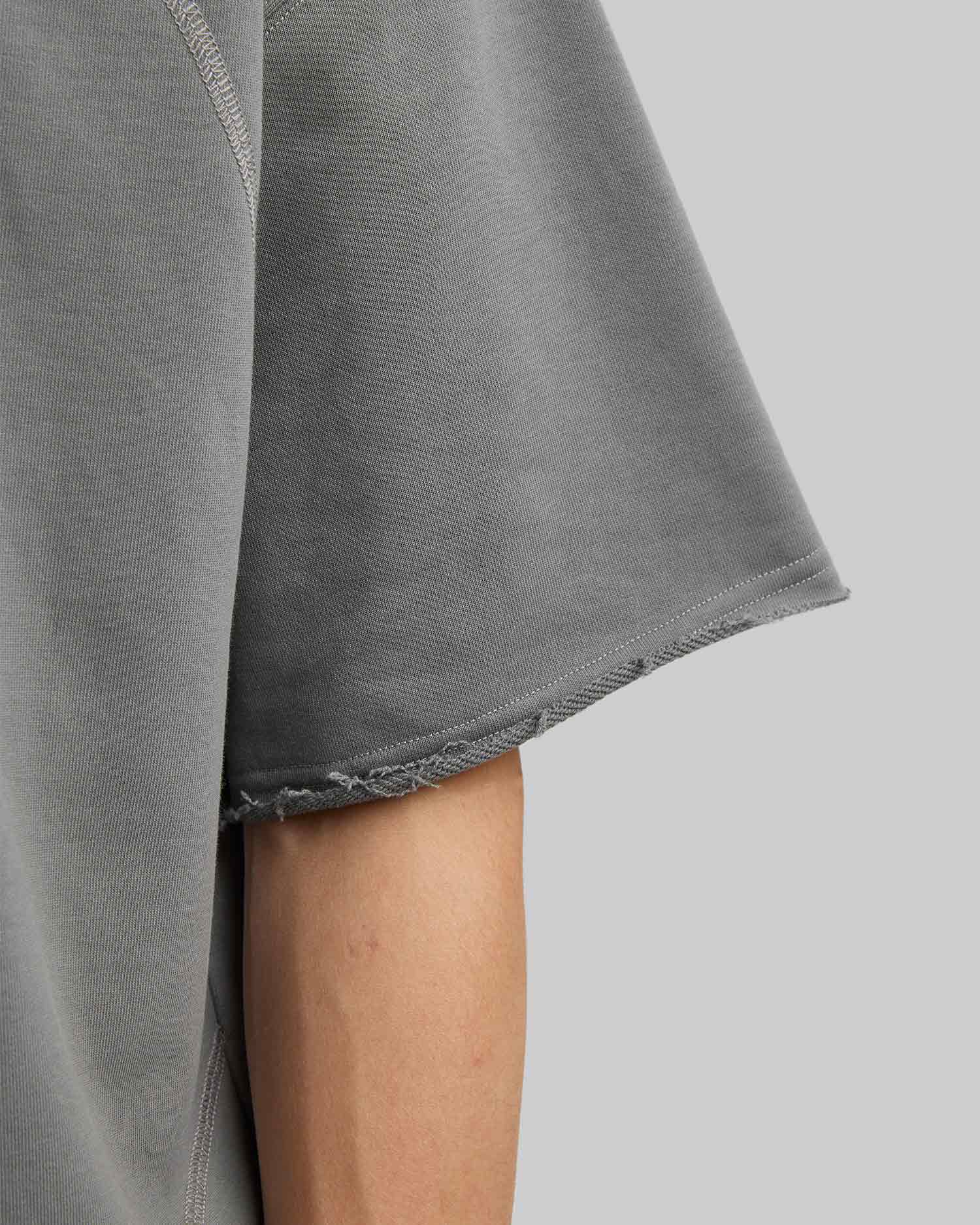 Stitch-Patterned Raw-Edge Tee image 4