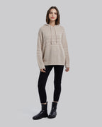 Knit Hooded Sweater - Coffee, L image