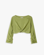 Cross-Front Cropped Sweatshirt image 0