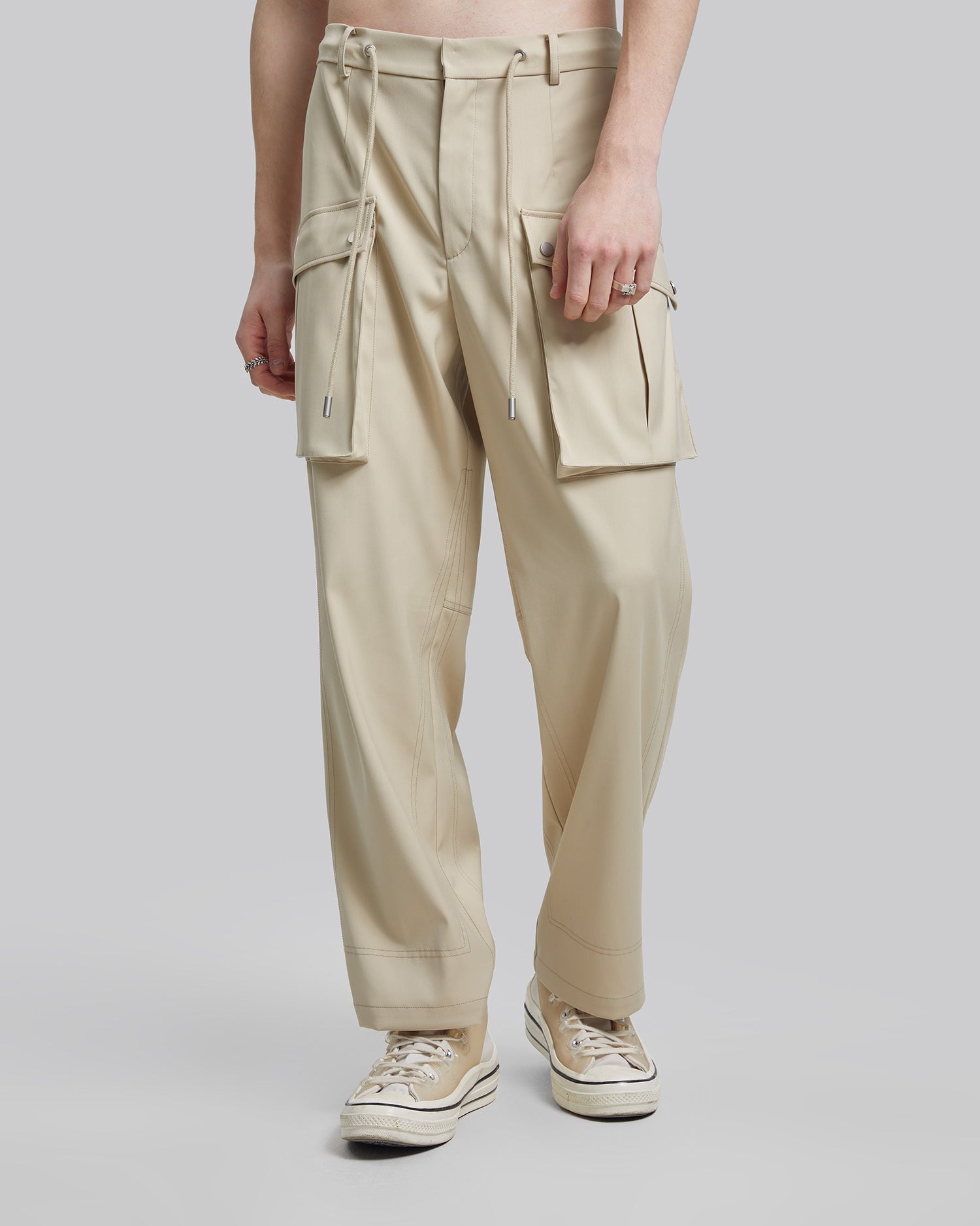 Drawstring Cargo Pants image 1