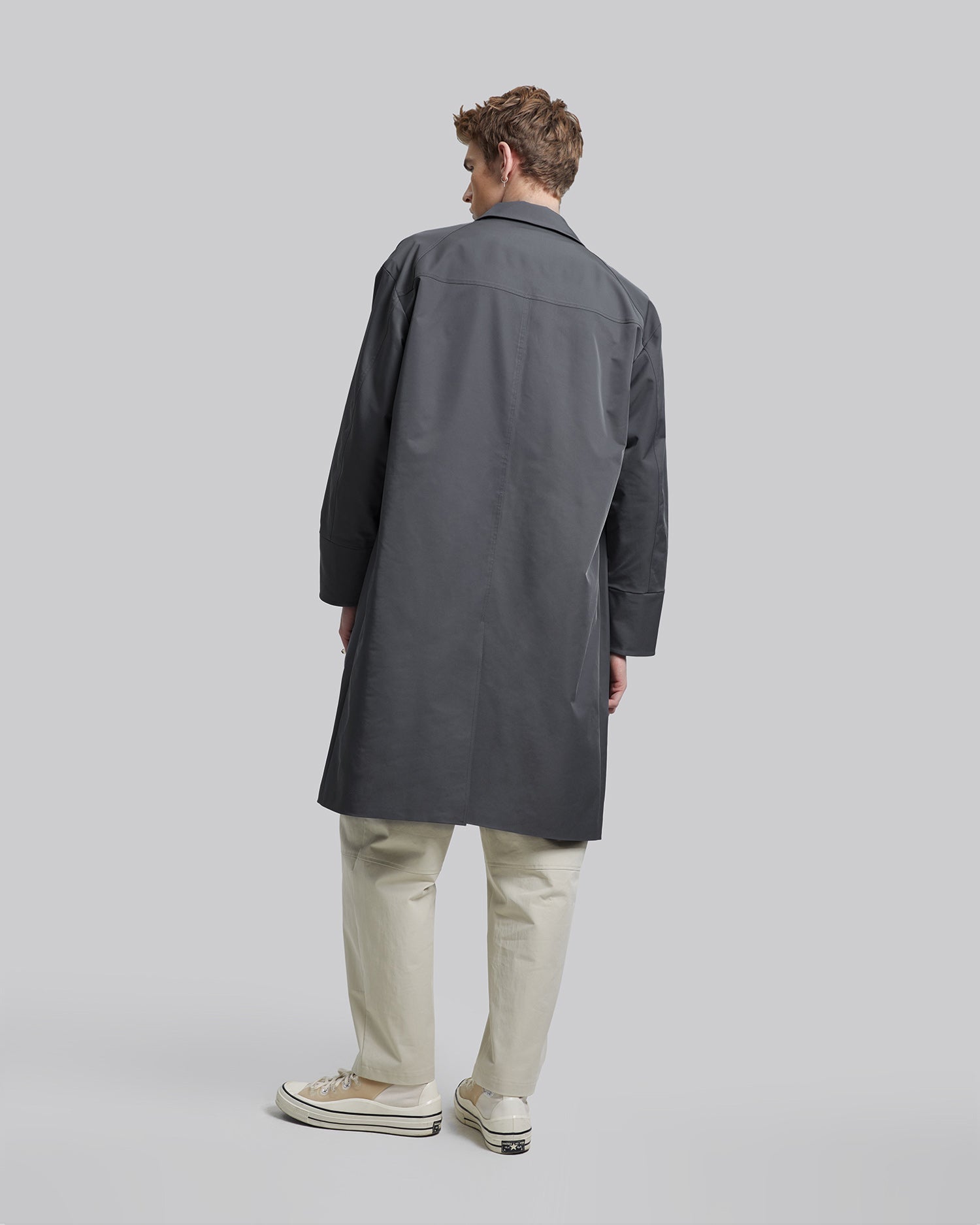 Diamond-Shape Pocket Long Coat image 4