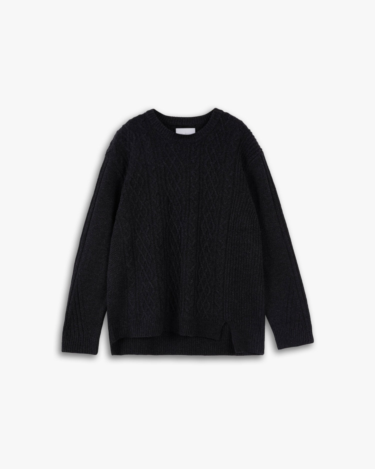 Wool-Cashmere Woven Detail Sweater image 0