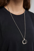 1 × Silver Rolo Chain with Interlocking Rings image 6