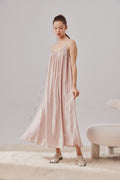 Spaghetti Strap Relaxed Long Dress - Pearl Pink, OS image