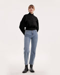 High-Neck Bomber Jacket - Black, S image