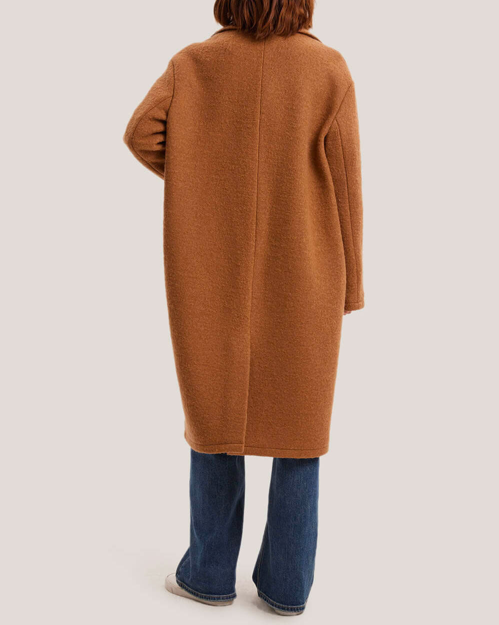 Notch Lapel Midi Length 100% Wool Coat image 2