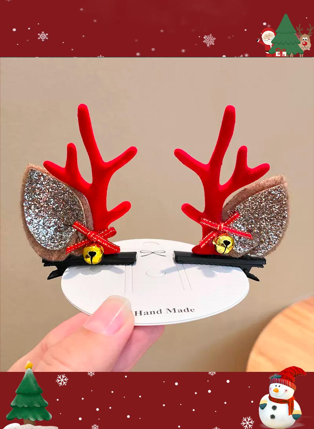 Special Christmas moose headdress - IndianRed, OS image