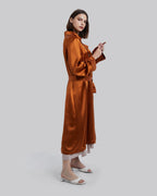 Draped Double-Breasted Trench Coat image 4