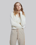 V-Neck Cropped Sweater image 1