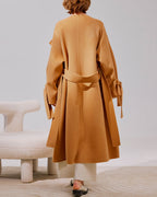 Tie Cuff Pure Wool Coat image 2