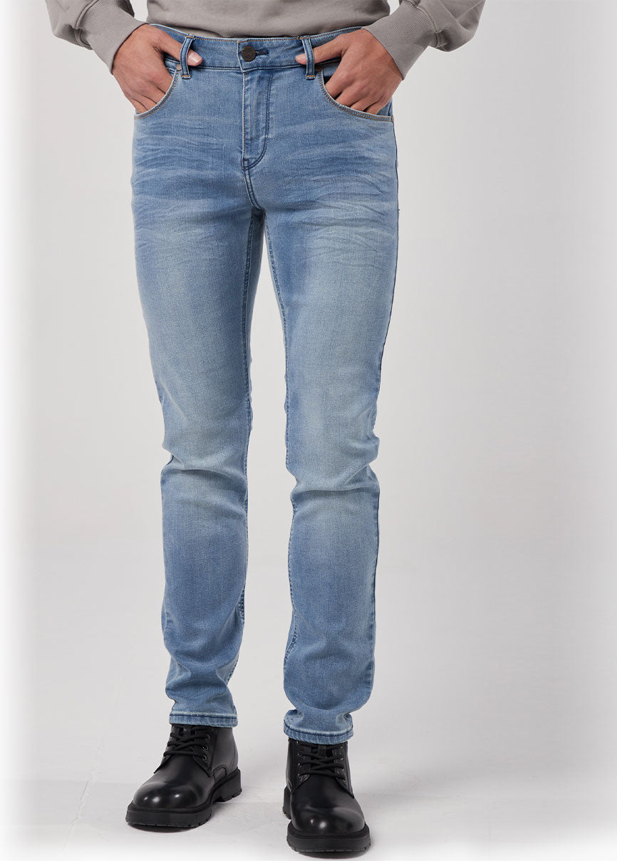 Men's Retro Stretch Boot Cut Jeans - Blue, M image
