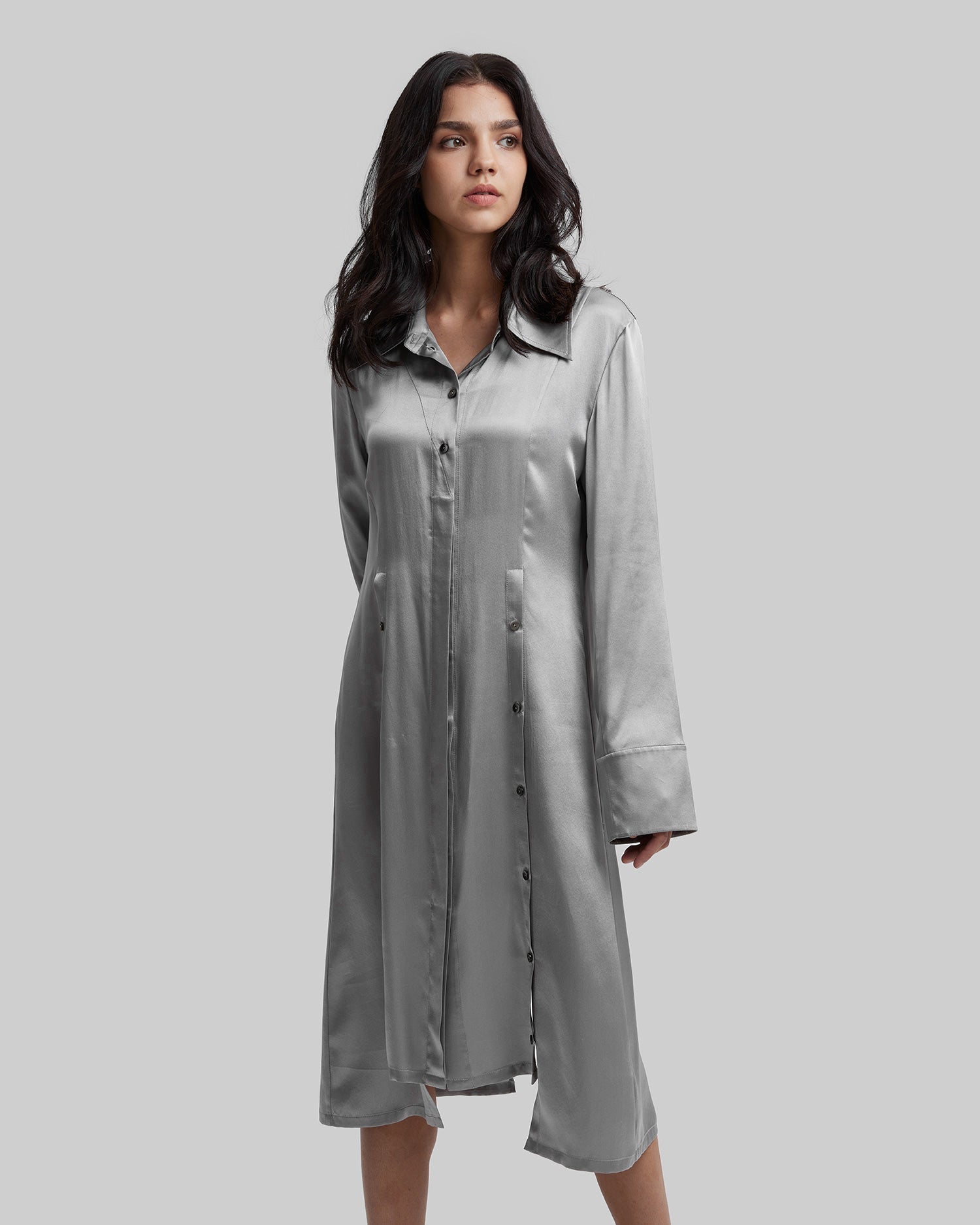 Grey Silk Dress image 0