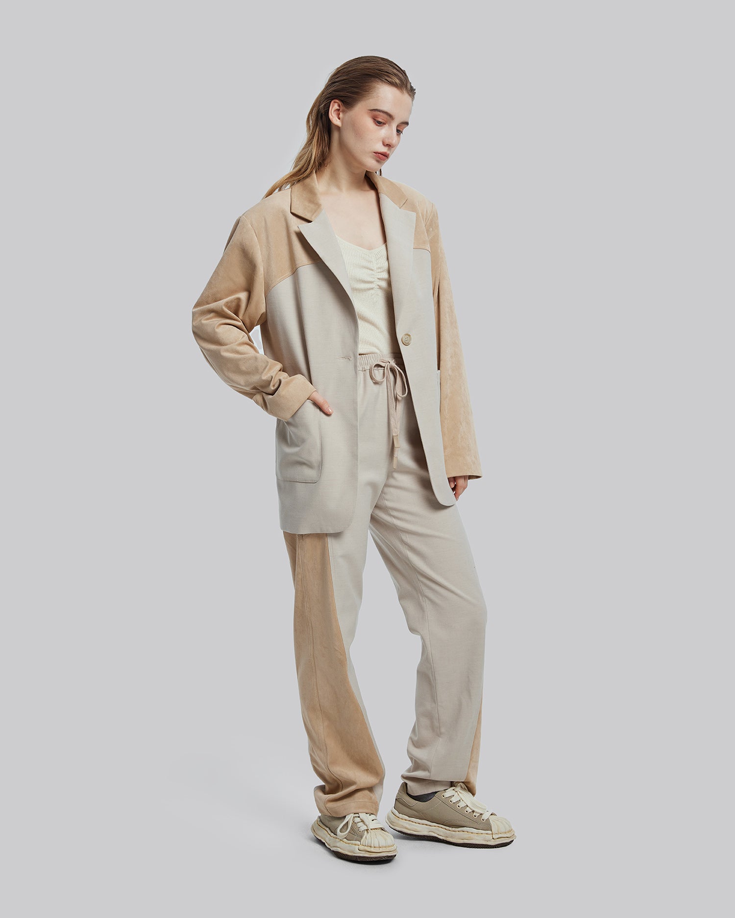 1 × Earthy Color Panel Blazer image 4