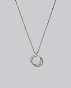 1 × Silver Rolo Chain with Interlocking Rings image 0