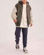 Fleece Hooded Terry Jacket - Shuttle Brown, M image