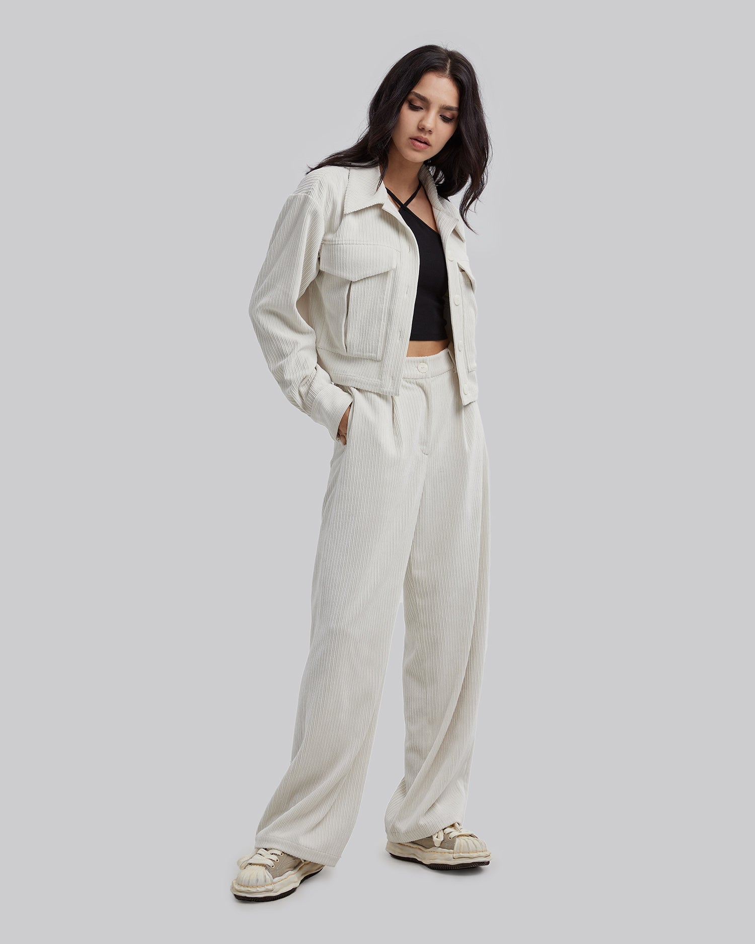 Cropped Corduroy Jacket image 2