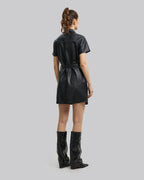 Faux-Leather Short-Sleeve Jacket image 2