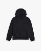 Black Cotton Paneled Hoodie image 0