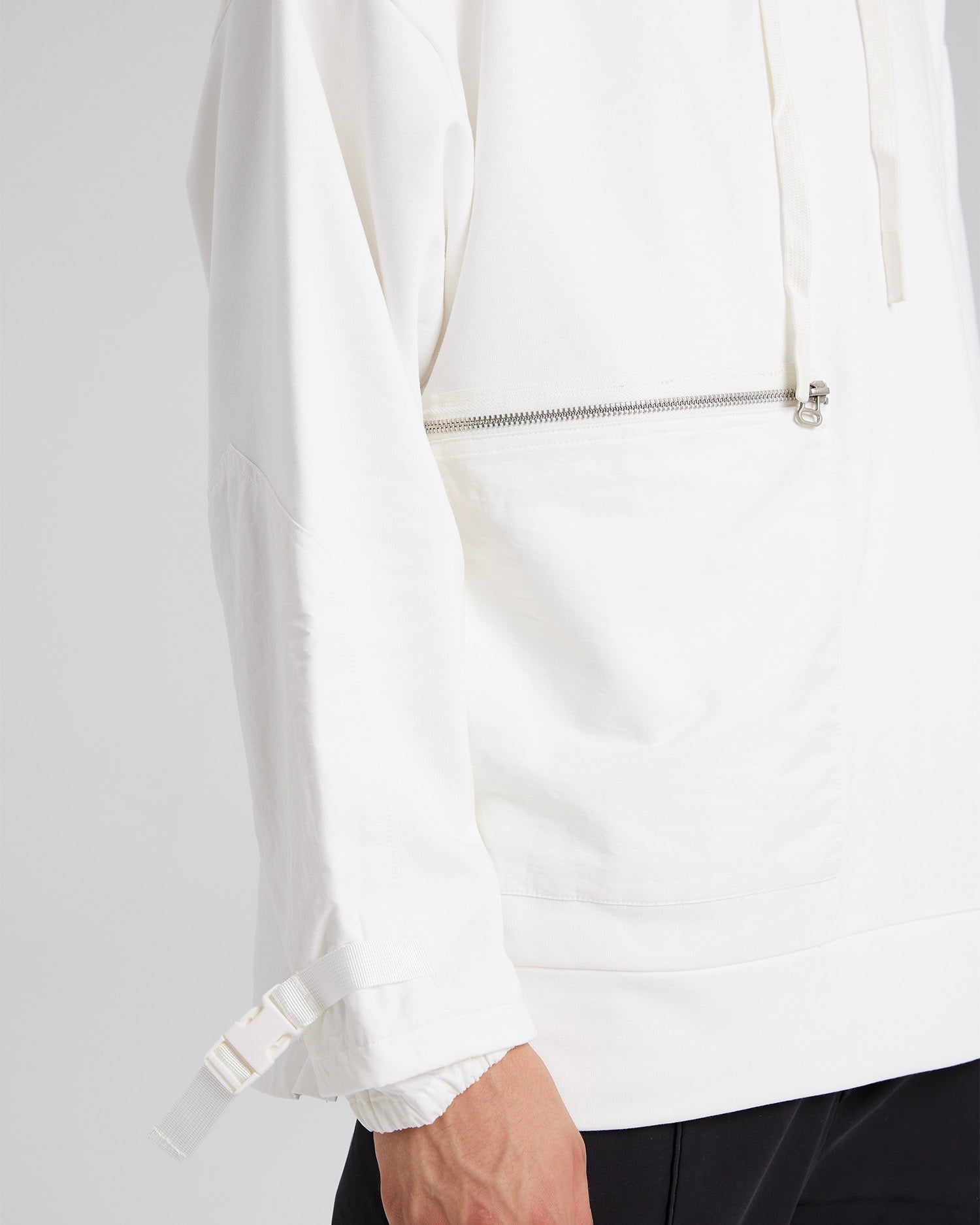 White Zippered Hoodie image 4