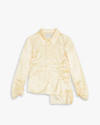 1 × 100% Silk Shirt in Lemon - Light Yellow, S image