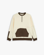 Two-Tone Half-Zip Sweatshirt image 0