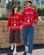 Loose-Cut Christmas Jumper - Scarlet Red, XXL image