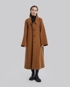 Cashmere Single Breasted Coat - Golden Brown, L image