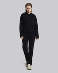 Cashmere Cropped Hoodie - Black, XS image
