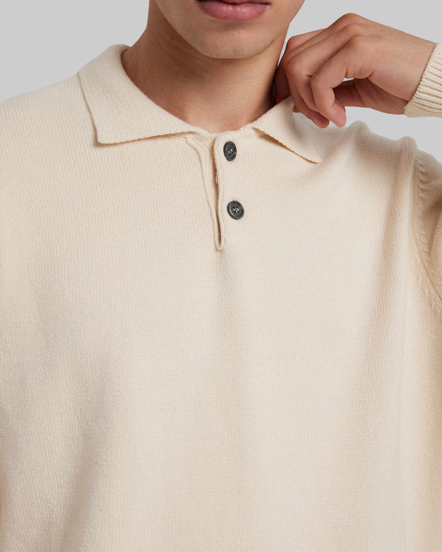 Wool-Cashmere Polo Sweater image 3