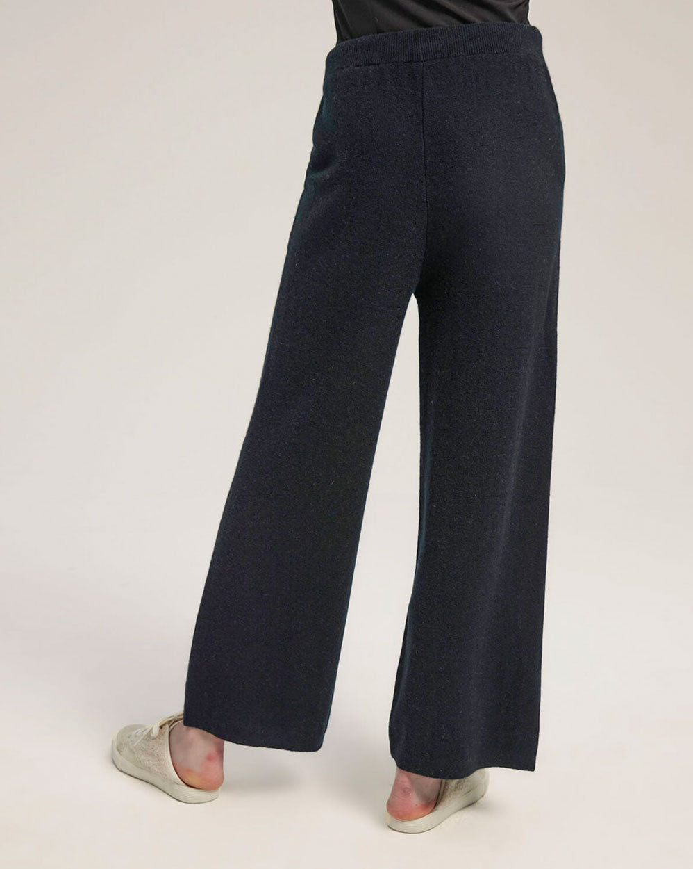 100% Cashmere Wide Leg Trouser With Pocket image 1