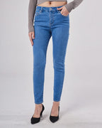 Women's High Rise Tapered Jeans - Blue, L image