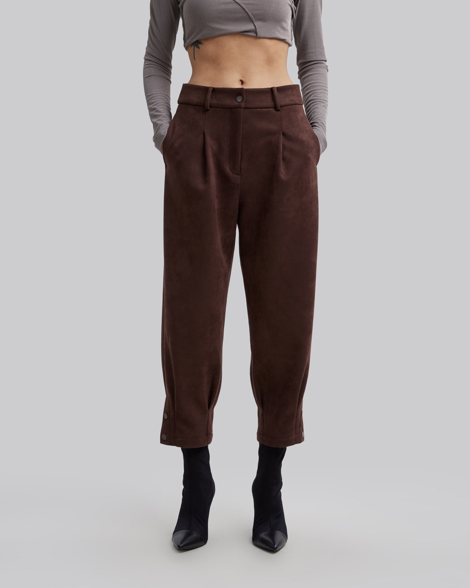 1 × Brown Suede Riding Pants image 1