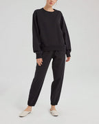 Crewneck Leisure Set - Black, S image