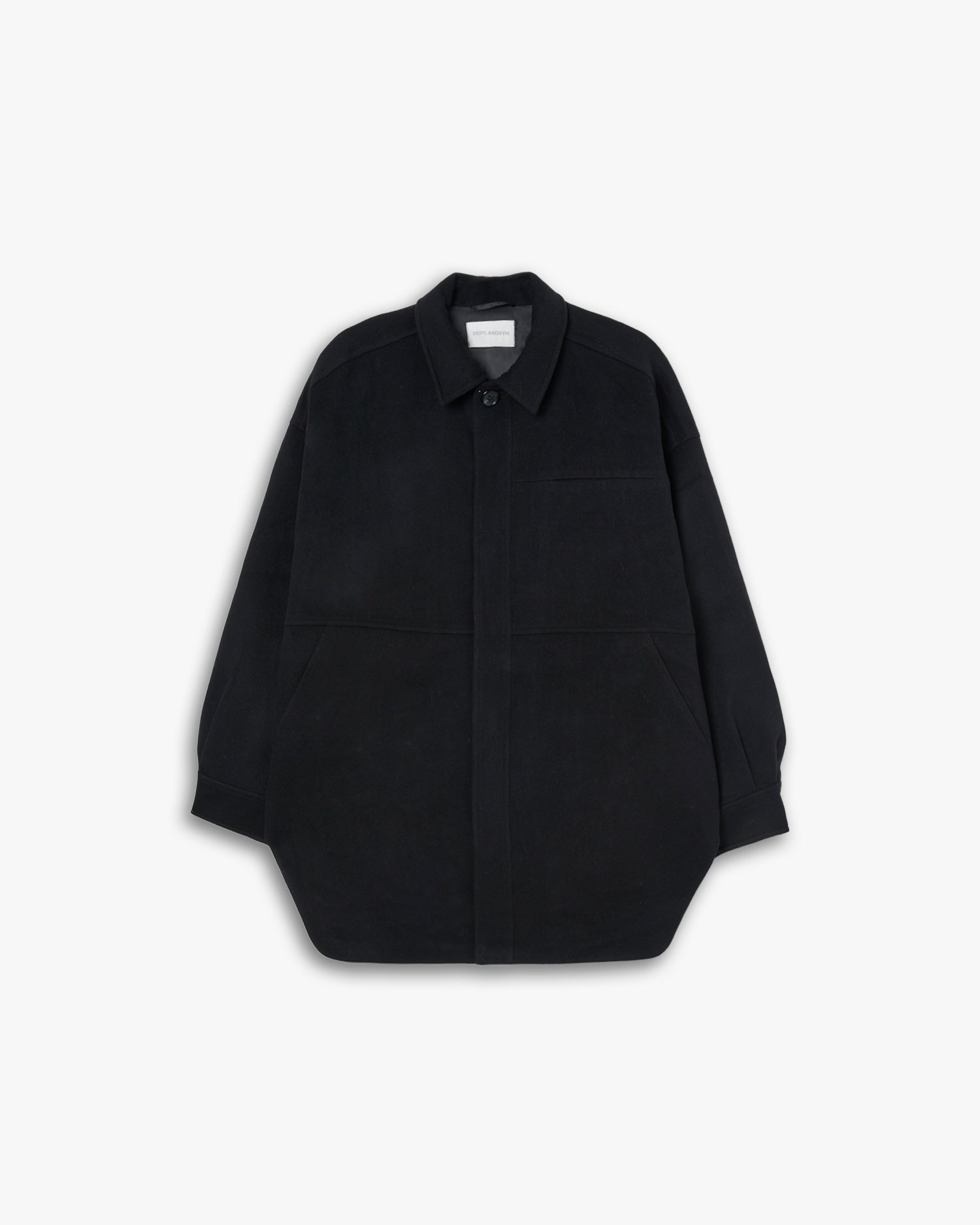 Black Oversized Wool Overshirt image 0