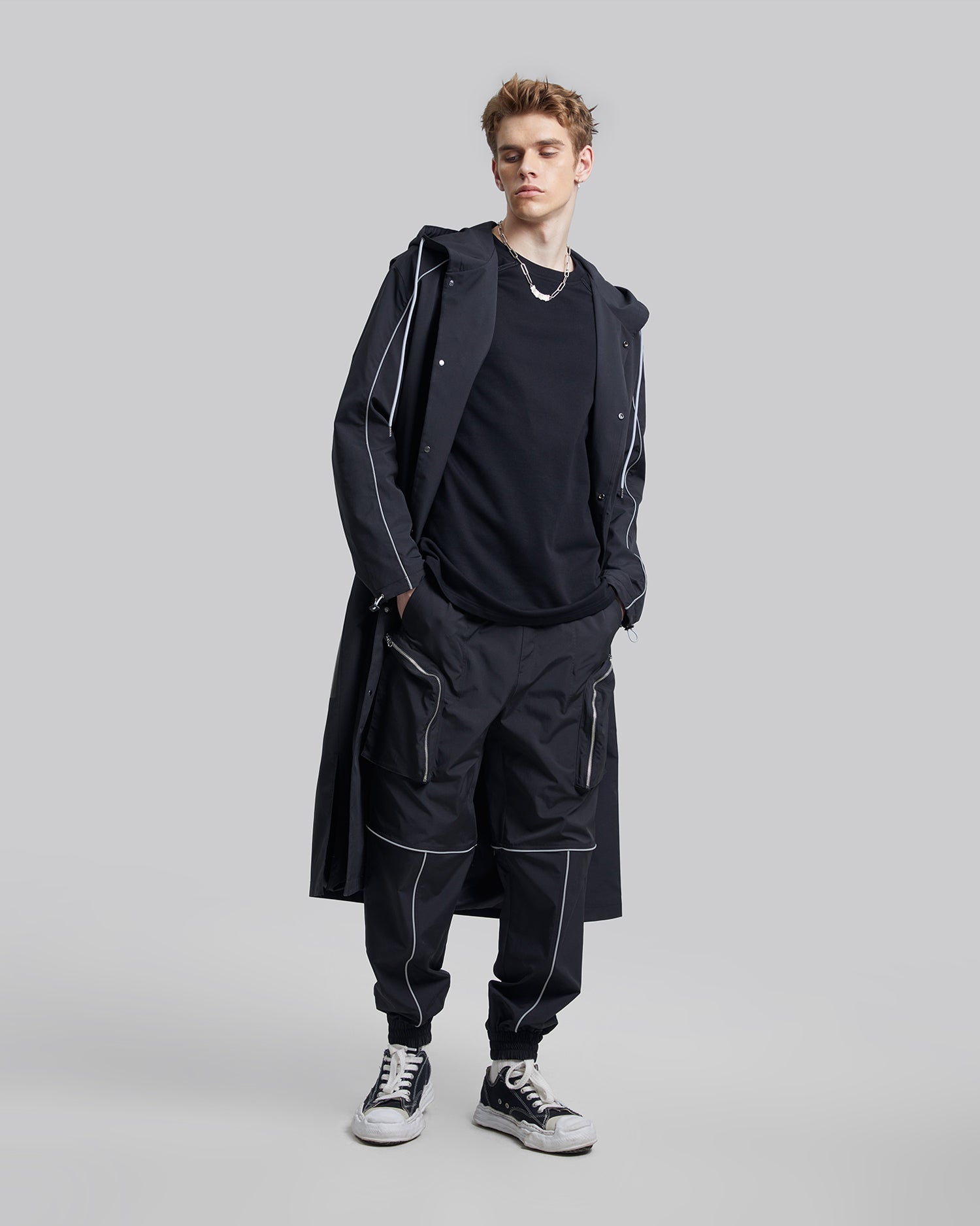 Side Pocket Tapered Pants - Black, M image
