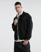 Classic Denim Cotton Jacket - Black, XXS image