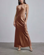 Sleeveless Cocktail Silk Maxi Dress image 0