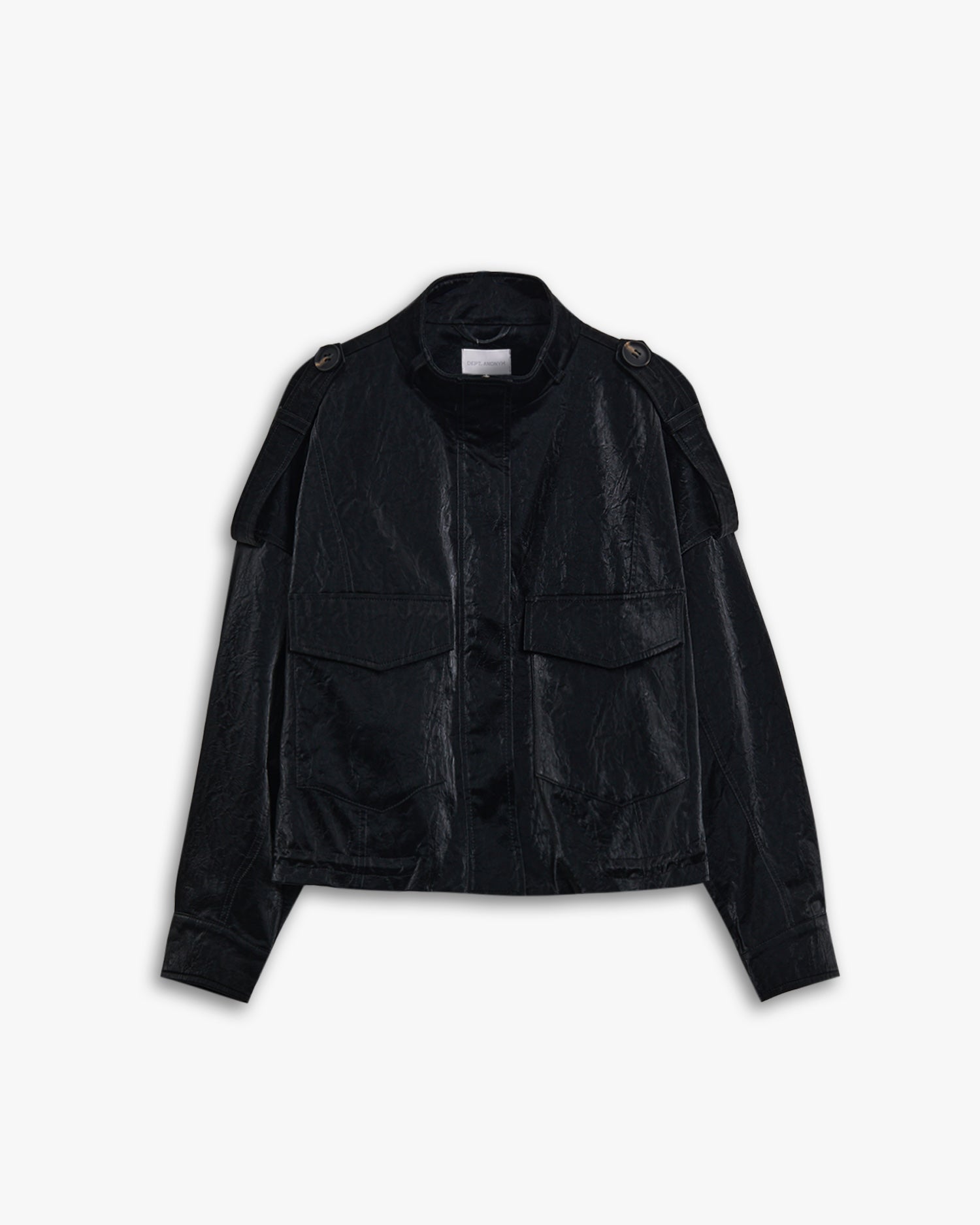 Cropped Faux-Leather Jacket image 0
