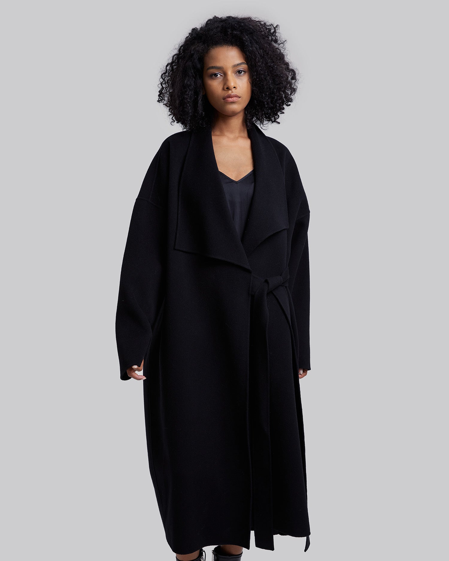 Cashmere Long Wrap Coat image 1