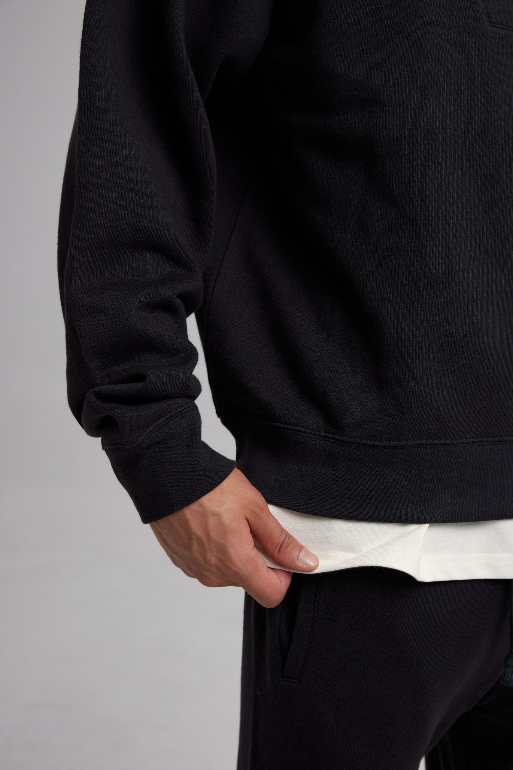 Half-Zippered Paneled Hoodie image 4