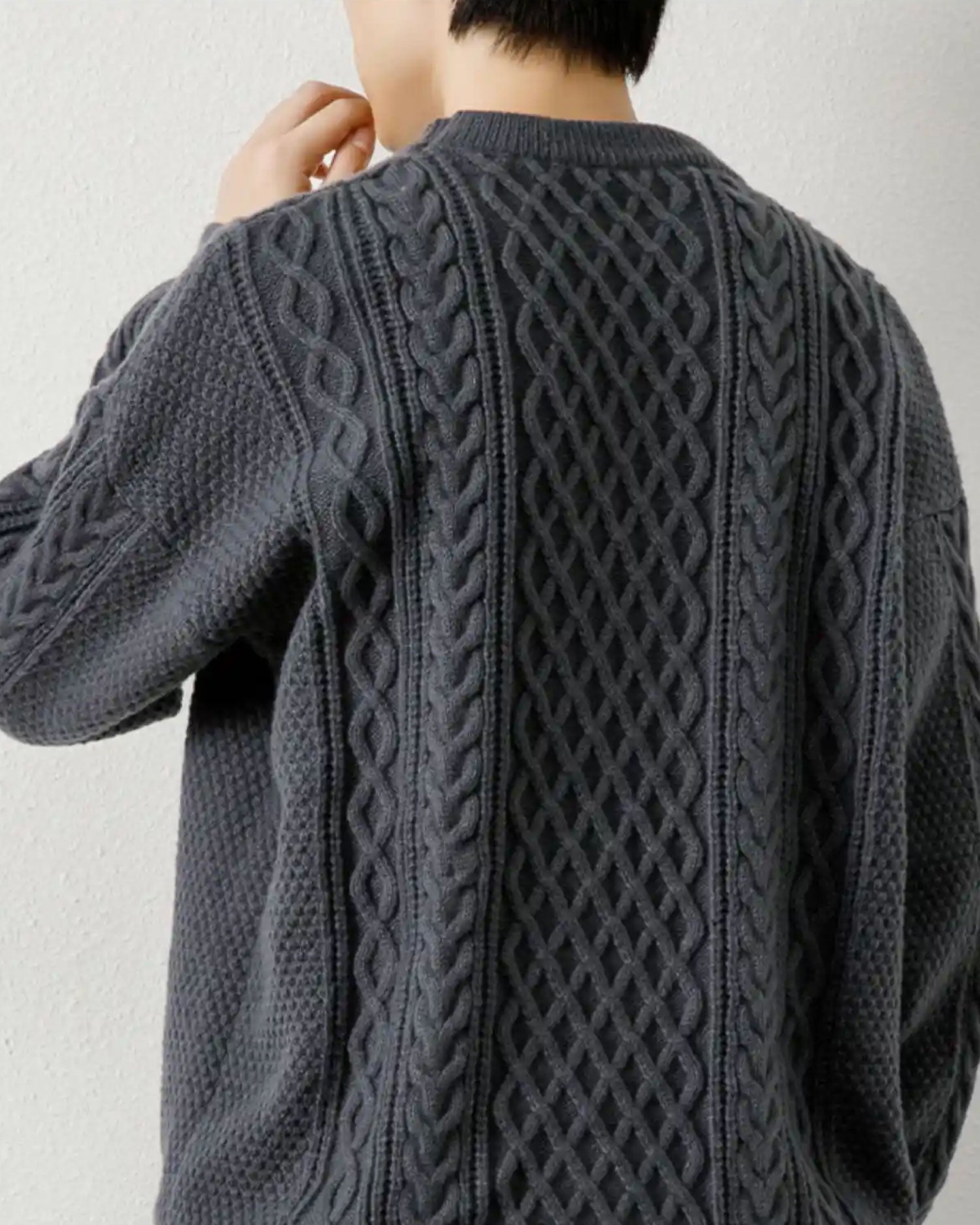 Crewneck Cable-Knit Jumper image 1