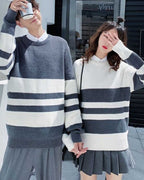 Striped Crewneck Knit Jumper image 0