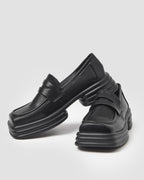 Square Toe Loafers - Black, 10 image