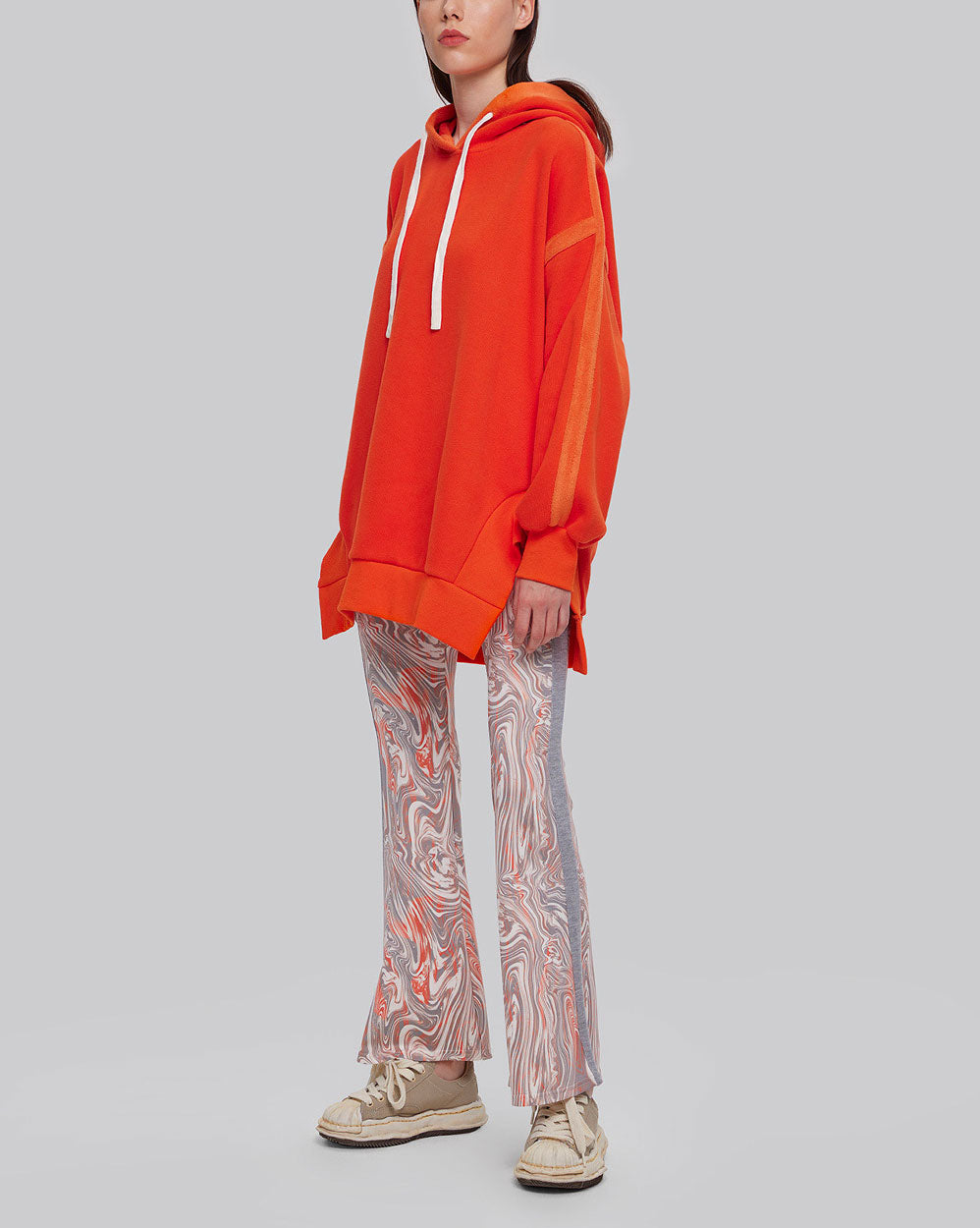 Irregular-Hem Long Hoodie image 3