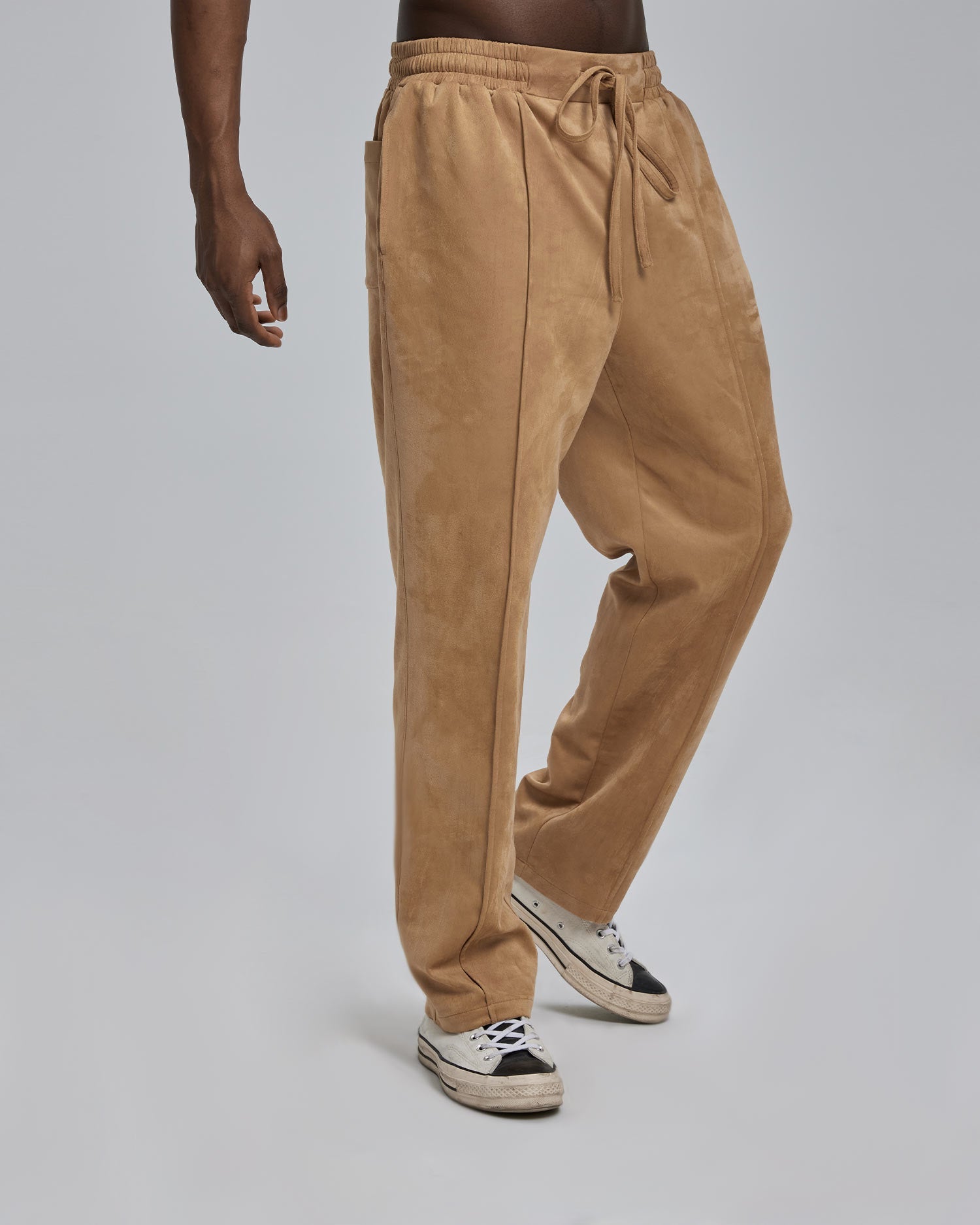 Straight Leg Suede Pants image 3