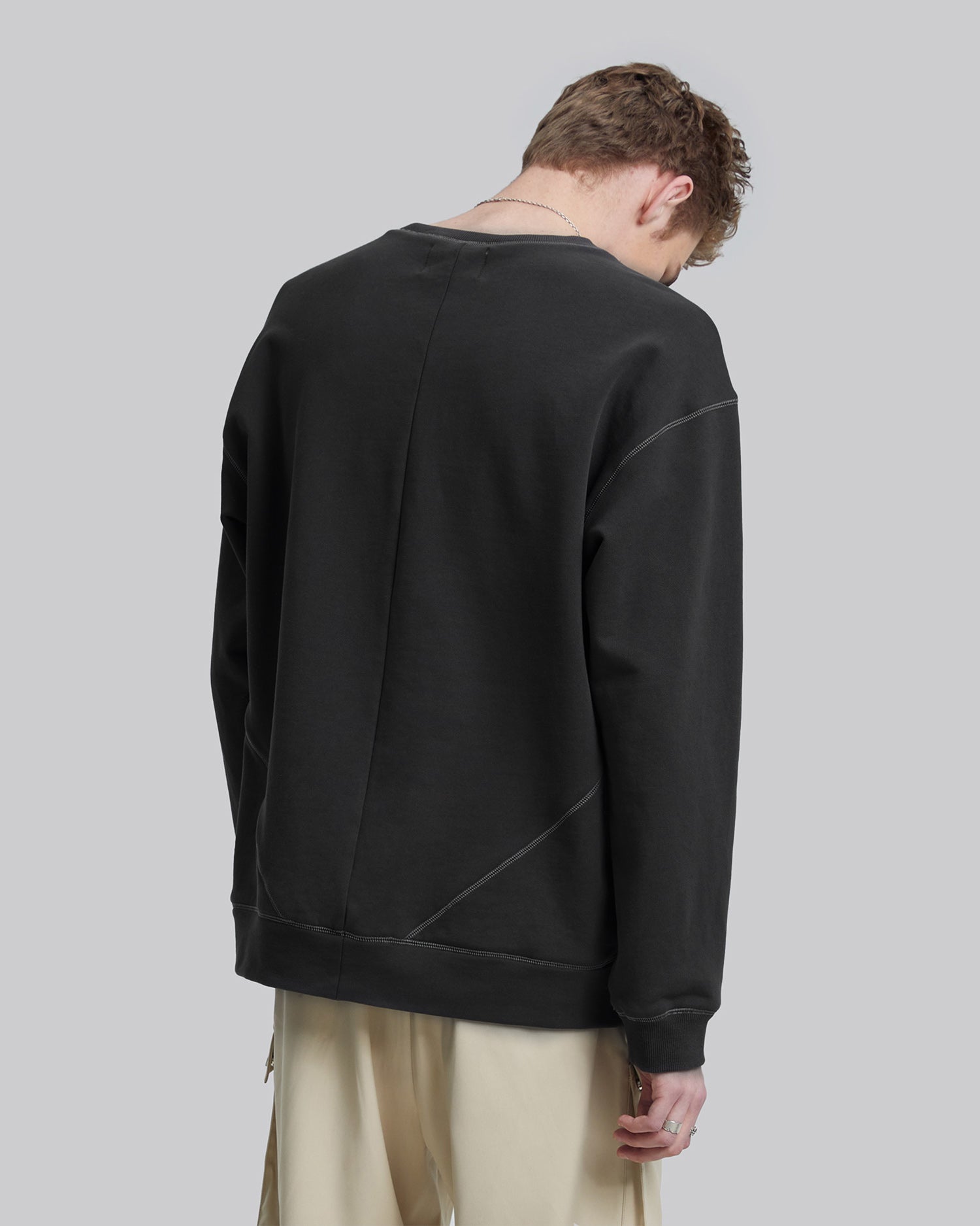 Exposed Paneling Seam Sweatshirt image 4